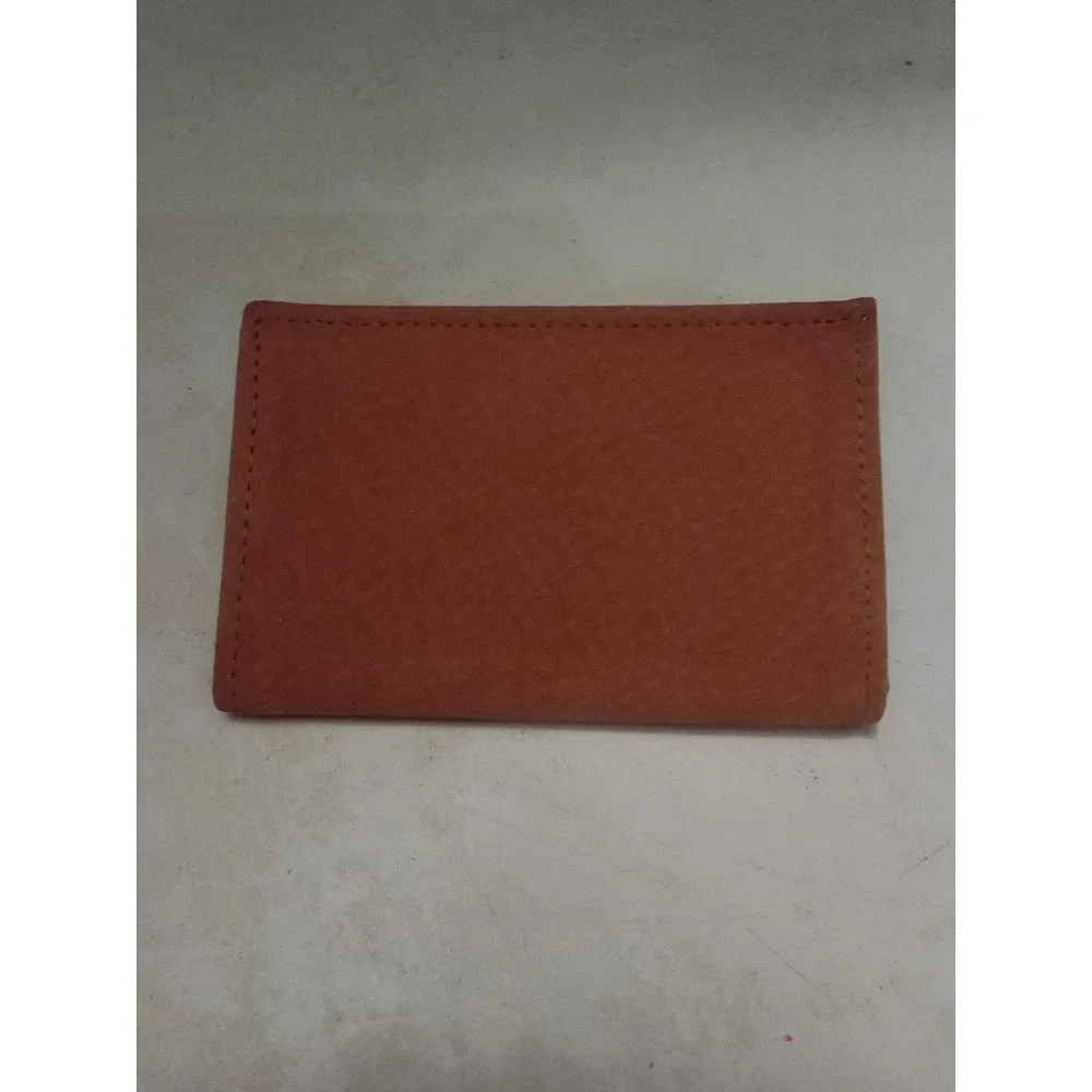 Mens Leather Tan Colored Dallas Cowboys Trifold Wallet